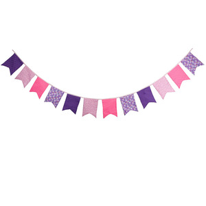 3.5M <span class=keywords><strong>multicolore</strong></span> tissu bruant 12 drapeaux en queue de poisson décor de fête de mariage bannière maison bébé douche carnaval <span class=keywords><strong>guirlande</strong></span> - Product Image 5