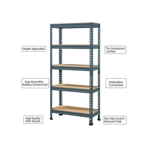 Estantes de almacenamiento de metal de almacén de servicio pesado ligero Estantes Unidad de estantería de <span class=keywords><strong>acero</strong></span> ajustable de fábrica Unidad de bajo costo - Product Image 5
