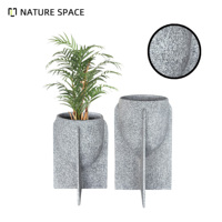 Pot de fleurs en fibre de verre - Écologique - Extérieur et intérieur - Moderne - Grand pot de jardin pour la maison