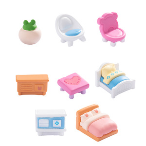 Cute Miniature Furniture <b>Set</b> Resin Dollhouse Decorations For Bedroom Living Room Desktop Ornaments - Product Image 5