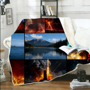 Couverture personnalisée imprimée sur mesure avec nom, <span class=keywords><strong>texte</strong></span>, design artistique, faite à la main, pour chambre à coucher, salon, cadeau unique - Product Image 5