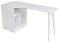Table d'étude pour ordinateur portable en coin de style moderne bureau d'ordinateur convertible avec étagère en panneau de bois pour meubles de bureau à domicile