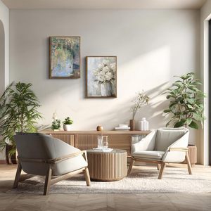 Enmarcado 12x16in Impresionista Paisaje Arte de la pared Vintage Wildflower Pastel Pintura al óleo Imprimir Rústico País francés - Product Image 5