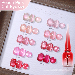 <span class=keywords><strong>Vernis</strong></span> à ongles magnétique œil de chat rose-<span class=keywords><strong>rouge</strong></span> 15 ml AS Private Label, gel scintillant <span class=keywords><strong>semi</strong></span>-<span class=keywords><strong>permanent</strong></span> UV pour nail art - Product Image 4