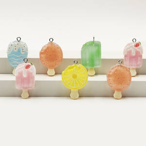 Eis Miniatur Food Resin Crafts Creme Kleber Zubehör Food Play Resin Toys Anpassbarer Schlüssel bund für die Dekoration - Product Image 2