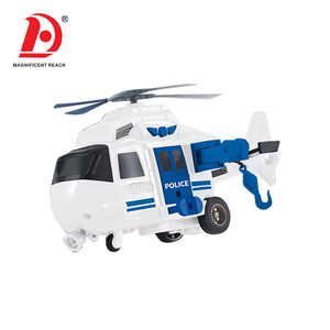 Ensemble de jeu de véhicules de police à inertie, ensemble de voitures de sauvetage urbain avec moto de police, hélicoptère, camionnette et figurines de policiers - Product Image 3