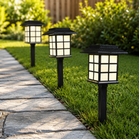 Lampe solaire à brancher au sol, à changement de couleur, panneau en silicium polycristallin, boîtier en PP, lampe de jardin extérieure pour pelouse et aménagement paysager, lot de 6