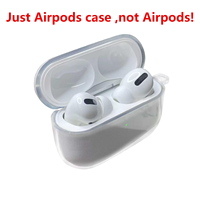 Tas penutup pengisi Earphone transparan Tpu lembut casing pelindung nirkabel berdiri penutup Earphone untuk Apple AirPods kotak pengisi daya