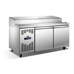 Commercial Pizza Refrigerator Stainless Steel Air Cooled Salad <b>Bar</b> Refrigerator Counter <b>Fridge</b> - Product Image 1