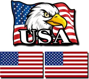 Large American Flag Car Truck Window Bumper Sticker Vinyl Decal Sticker Printing Waterproof Customized Car Paint Protection Film