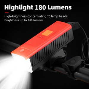 ไฟจักรยาน Yueli Cyclingbox พร้อมแตร ไฟหน้า LED แบบชาร์จได้ กันน้ำระดับ IPX4 สำหรับจักรยานเสือหมอบและจักรยานเสือภูเขา - Product Image 4