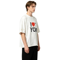 T-shirt surdimensionné déchiré et imprimé, personnalisable avec logo, 100 % coton, pour homme, style streetwear, coupe carrée