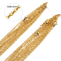 Chaîne collier en forme de serpent en acier inoxydable, couleur or ou argent, 2mm, bijoux à la mode, vente en gros, 1 mètre