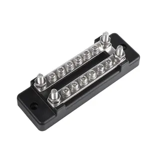 New Compact Ground Power Distribution Terminal Block 12 Terminal Bus Bar for Car Boat Marine Caravan RV