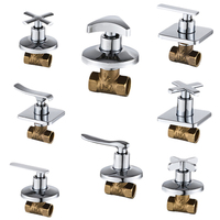 Robinet solaire mural dissimulé en laiton pour usage domestique moderne, accessoires de robinetterie pour cuisine, salle de bain, douche, vanne de contrôle de débit d'eau
