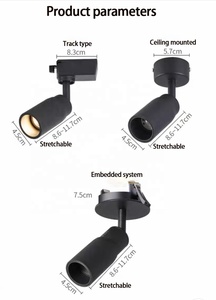 Système d'éclairage sur rail de lumières de voie de scintillement anti-éblouissement de salle de santé d'hôtel commercial LED 6W12W 24W 36W - Product Image 2