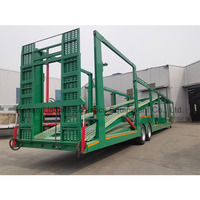 Haute qualité 2 essieux Double Decker 30 tonnes voiture transporteur remorque 8 SUV Semi-remorque Transport pour moyen-orient acier matériel