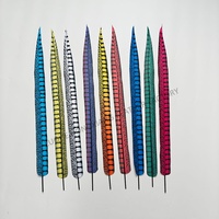 Plumes de fausse queue de faisan rayées de 65 cm, couleurs multicolores, pour coiffes de carnaval, chapeaux de danse Samba, décoration de chapellerie - Vente en gros