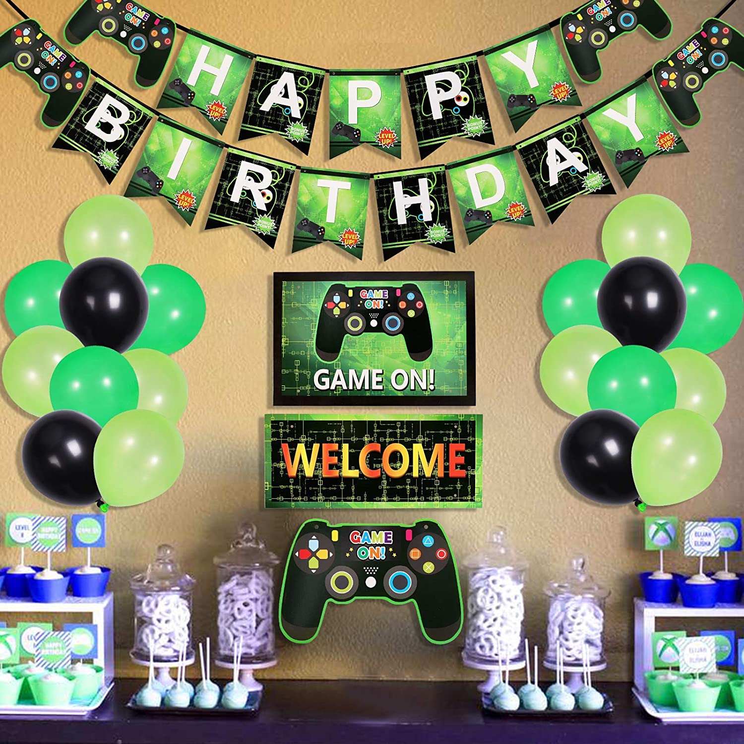 Kit Fête Jeux Vidéo Déco Anniversaire Thème Gamer 10 Ans - Ballons