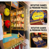 CE Tolefun Stand de jeu de compétence vintage pour fête foraine, jeu de lancer de canards dans une cuve, avec éclairage LED, pour parc d'attractions