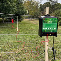 DC Aangedreven Lage Impedantie Elektrische Hek Oplader 5Joules 100Km Voor Kippenschapen