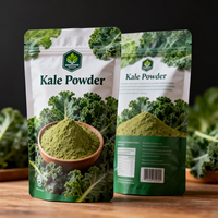 Kantong Plastik Teh Hijau Cetak Logo Kustom, Kemasan Moringa Food Grade, Kantong Bubuk Kale