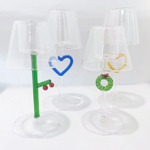 Portavelas de vidrio de borosilicato en forma de corazón amarillo pequeño hecho a mano, candelita impresa <span class=keywords><strong>con</strong></span> <span class=keywords><strong>sombra</strong></span> transparente estriada - Product Image 5