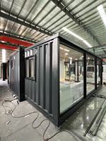 Maison conteneur pliable prête à être expédiée avec portes doubles, villa modulaire de luxe pour les entreprises Airbnb