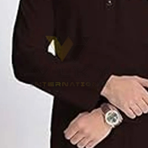 Caftan pour hommes Thobe Robe boutonnée à manches longues Chemise Henley décontractée Robe musulmane en coton Hauts Kurta - Product Image 2