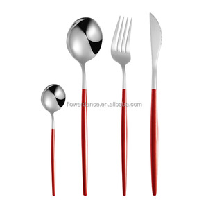 Ensemble de vaisselle moderne en acier inoxydable au design coréen avec fourchette et cuillère à baguettes pour un usage quotidien - Product Image 3