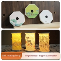 2025 nouveau Mini LED lumière lampes de Table pliant papier rotatif lumière réfrigérateur aimants pour entreprise cadeaux promotionnels LED décoration