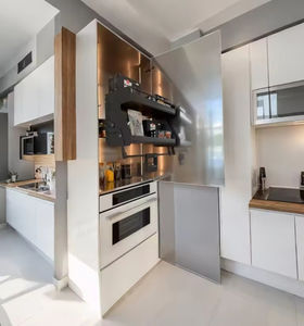 Gabinetes de Cocina de Lujo de Estilo Moderno Personalizados con Isla de Madera Sólida para Sala de Estar y Cocina - Product Image 2