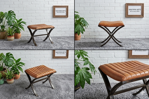 Silla de Cuero Premium con Base de Metal, Silla Moderna para el Hogar y la Oficina - Product Image 2