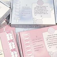 Boîte d'expédition Shaher de luxe personnalisée en carton ondulé rose et bleu en forme d'avion, motif élégant avec nœud en dentelle, cadeau style Instagram