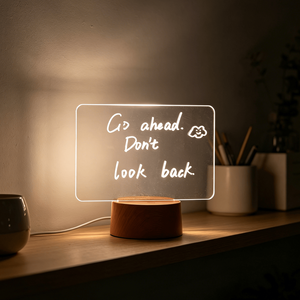 Erasable Transparent Acrylic Message Note Board Diy Creative Gift Rewritable USB 3D <b>Led</b> Night <b>Light</b> With Free Highlighter - Product Image 2