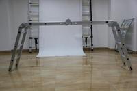 Échelle pliante multifonctionnelle en aluminium robuste et moderne, 4x5 marches, 5,7 m, vendue directement d'usine, garantie 1 an, capacité 150 kg, pour escalier et salle de bain
