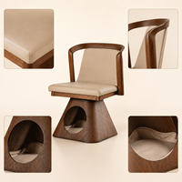 Fauteuil Nid Douillet et Moderne pour Chat, Cadre en Bois Massif, Coussin en Coton et Lin, Meuble 2-en-1 Gain de Place pour Chien et Chat, Cadeau Idéal pour Animaux de Compagnie