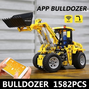 MOULDKING 13122, 1582 Uds., bloques de construcción técnicos RC, vehículo de construcción, cargadora de ruedas, Bulldozer, camión, juguetes de ladrillos para el MOC-0836 - Product Image 3