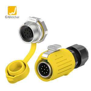 Connecteur industriel étanche EW-LP16 jaune femelle montage sur panneau rapide 2/3/4/5 Core Lock Wire Power <span class=keywords><strong>Aviation</strong></span> Plug - Product Image 1