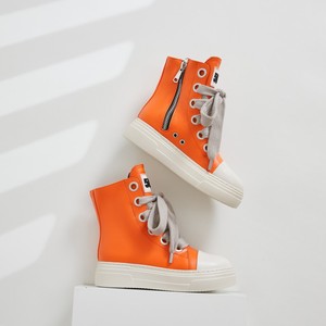Chaussures pour femmes personnalisées 2023 Nouveau design Baskets de marche montantes épaisses en dentelle épaisse pour femmes et dames Chaussures de sport Bottes - Product Image 5