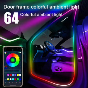 Môi trường xung quanh LED giao hưởng RGB Strip cho SUV Xe khung cửa USB cắm acrylic Tự động chiếu sáng nội thất với ứng dụng điều khiển bầu không khí đèn - Product Image 5