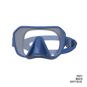 หน้ากากดำน้ำสำหรับผู้ใหญ่แบบไร้กรอบซิลิโคน กันน้ำ ปริมาตรต่ำ กระจกนิรภัย สำหรับดำน้ำลึก ดำน้ำตื้น และดำน้ำสน็อกเกิล - Product Image 3