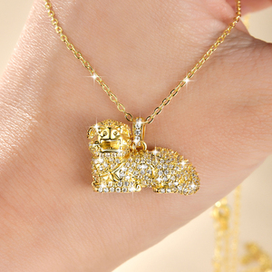 Collar con Colgante de Pixiu Animal de Zirconia de Alta Calidad, Chapado en Oro de 14K, Novedad al por Mayor - Regalo de Cumpleaños - Product Image 4
