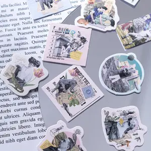46 Pieces/Pack paper Box-Packed Stickers Collage Old Dream Vintage Journal Diary DIY Material Decoration Sealing Stickers