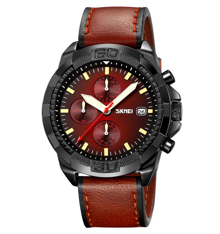 น้ำตาล/แดง