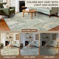 Tapis d'intérieur modernes abstraits lavables 8x10 antidérapants doux pour salon grande taille chambre décoration maison vert sauge