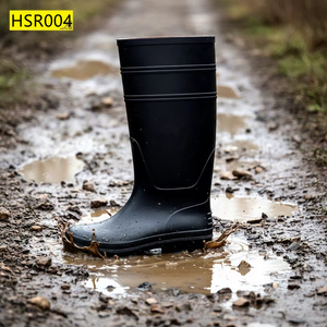 Bottes de pluie blanches durables et résistantes à la boue ZYF pour travaux d'assainissement, entretien de piscines, bottes de jardin en PVC intégré résistantes à l'eau HSR012 - Product Image 2