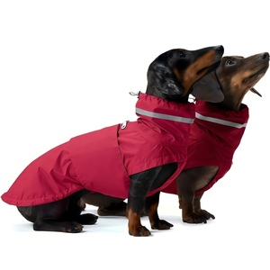 Huiyerbo sang trọng cổ điển không thấm nước kẻ <span class=keywords><strong>s</strong></span>ọc mô hình Poncho de lluvia Dachshund wiener dackel bassotto không thấm nước mưa PET - Product Image 3