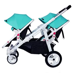 Coolov תאומים מתקפל תינוק עגלת חכם מערכת נסיעות בייבי עגלת עגלת תינוק תאומים לתאומים