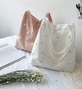 Women's small canvas handbag designer embroidered <b>patchwork</b> <b>bag</b> cotton shopping <b>bag</b> - Product Image 2